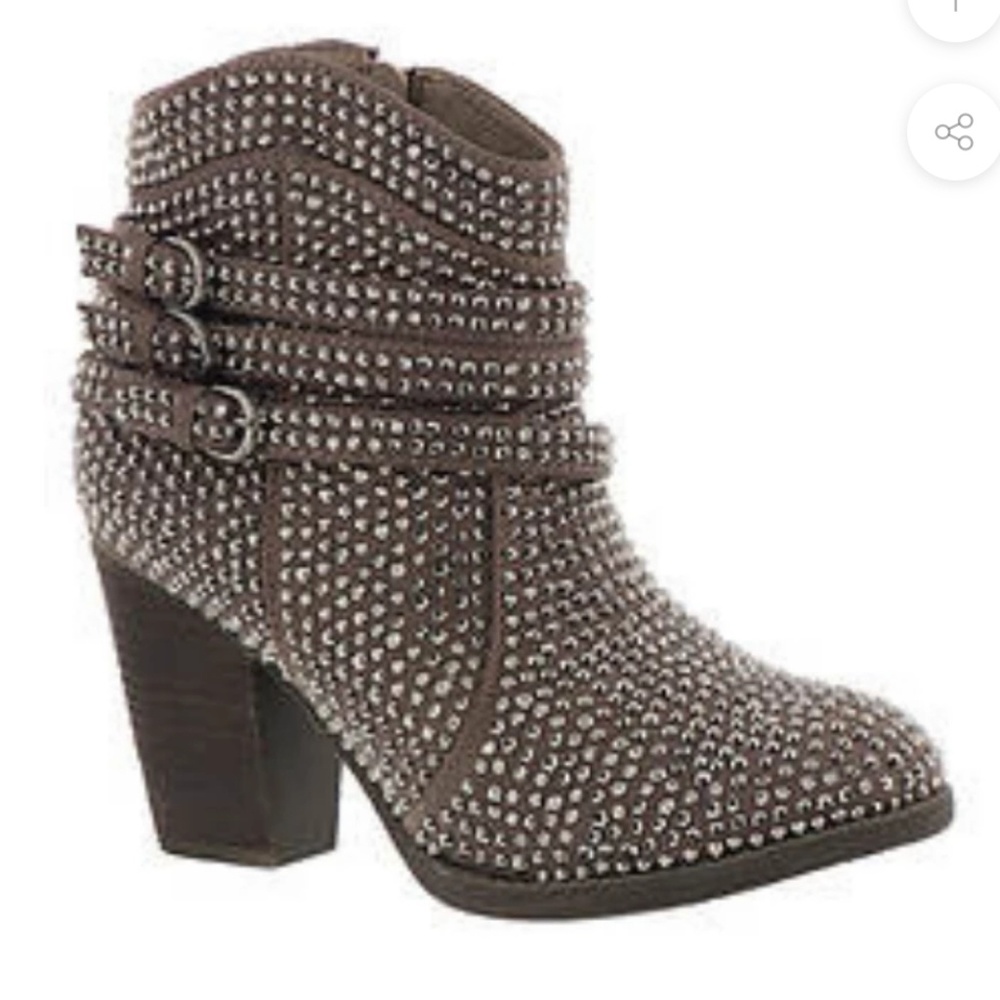 Touch of Serendipity Crystal Bling Heeled Booties